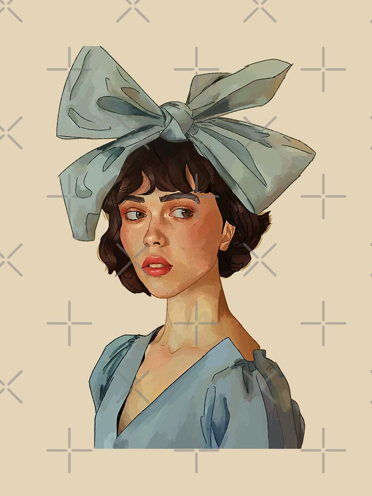 The Big Blue Bow - Whimsical Retro Fashion by hanoiphos