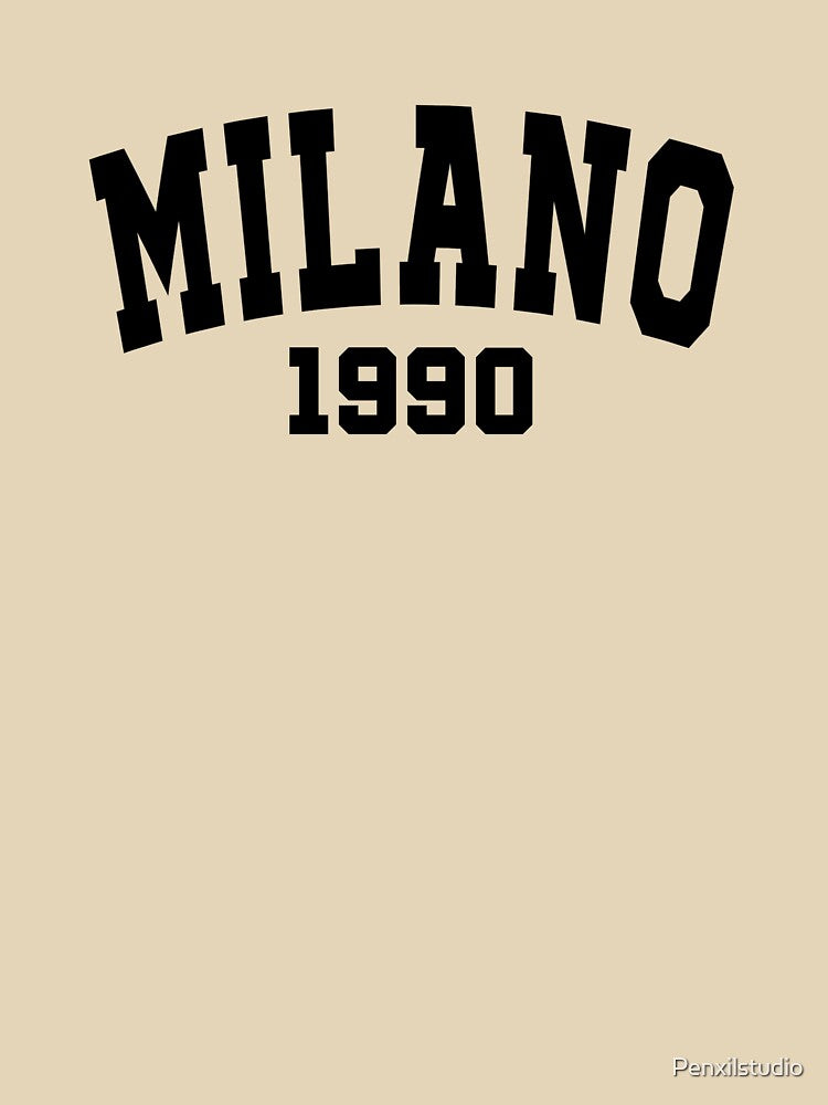 Milano 1990 Sweatshirt Text Black by Penxilstudio