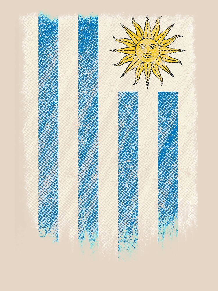 Uruguayan Flag Shirt Uruguay Flag T shirt Wavy Retro Design by cgocgy