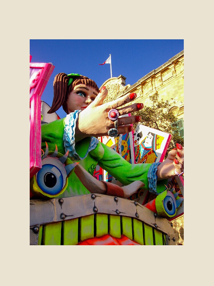 Colorful Giant Puppet Float With Playing Cards At Outdoor Carnival Parade Festival by Nmallia