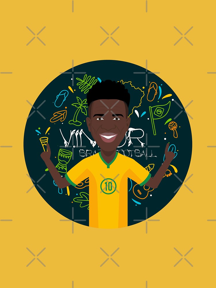 Brazil's No.10 footballer Vini Celebration Goal by vectorlove