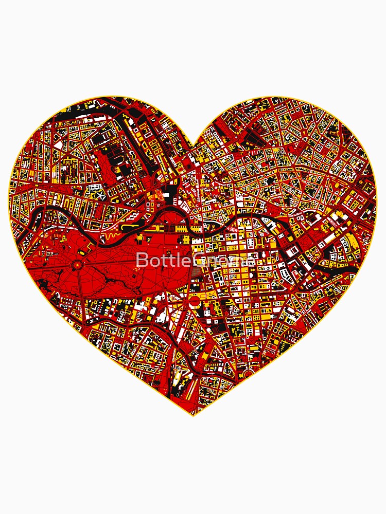 Berlin Heart Map – German Football Inspired City Art by BottleGnome