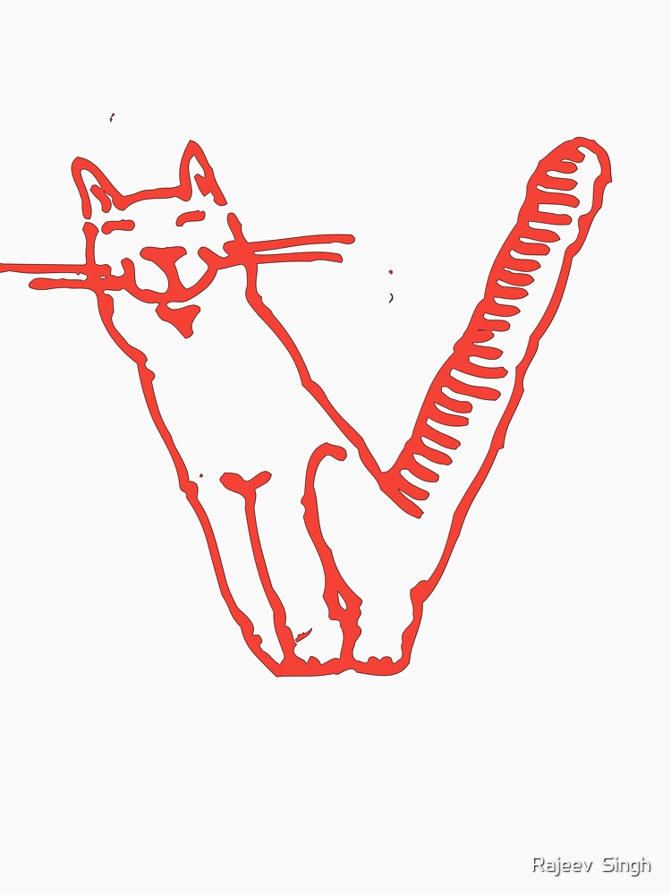 Cat Initial Monogram V by Rajeev  Singh