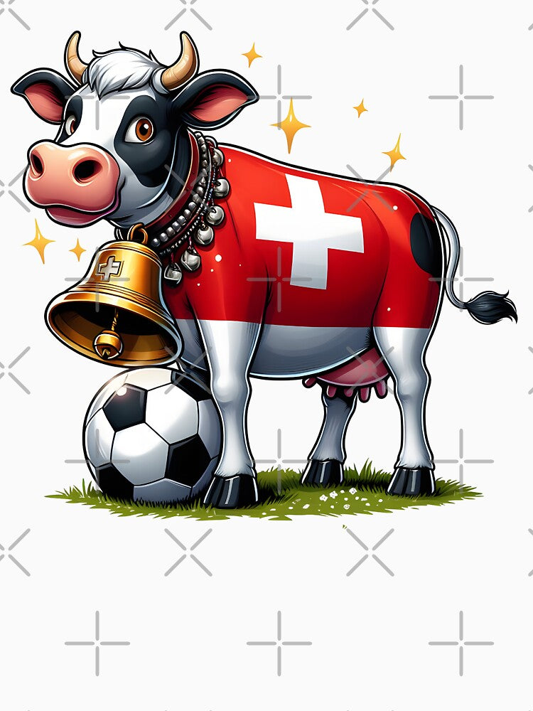 Switzerland soccer Flag Farm Cattle Patriot of the country by Oz64