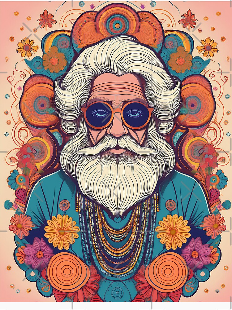 Elderly Whitee Hippie by Marcite