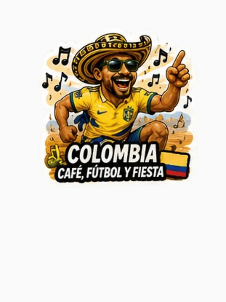 Colombia Café, Fútbol y Fiesta Soccer Fan Sticker by Pixanova