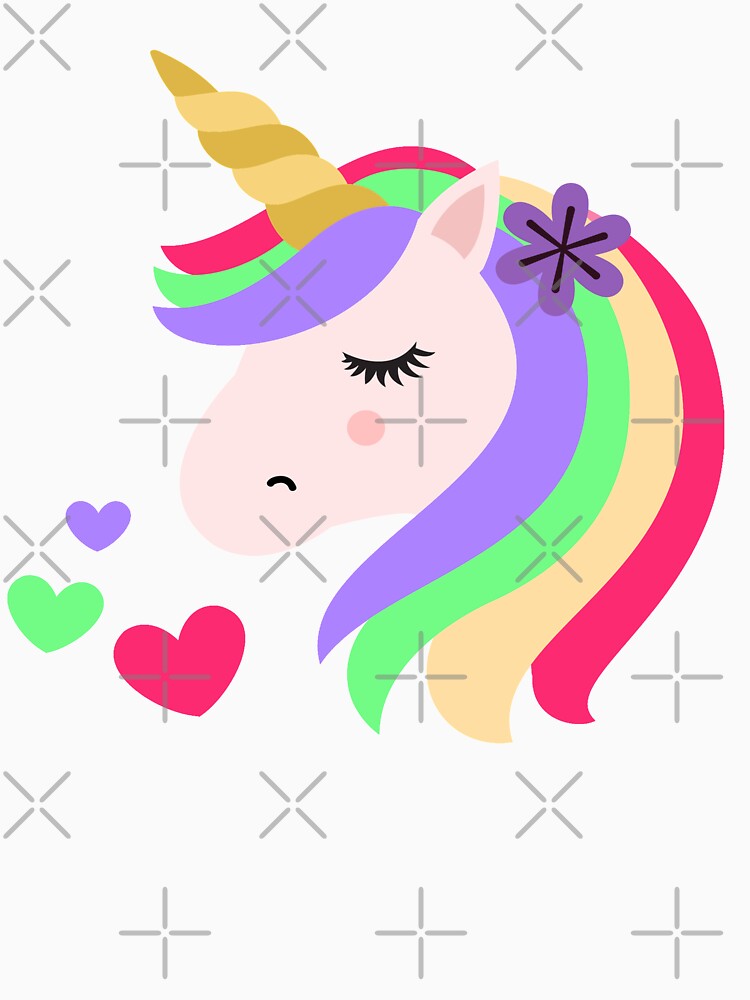 Cute Unicorn Face by Esmilna Castillo