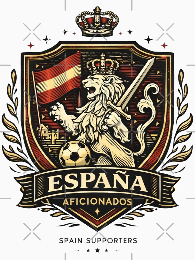 Spain Soccer Crest – España Aficionados Lion Warrior Football Fan Merch by Inner Flame Studio