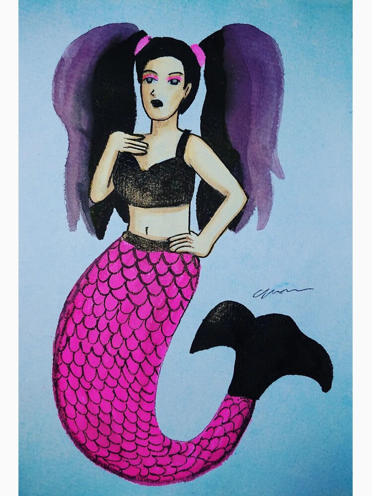 Goth mermaid by SeraphKnightArts
