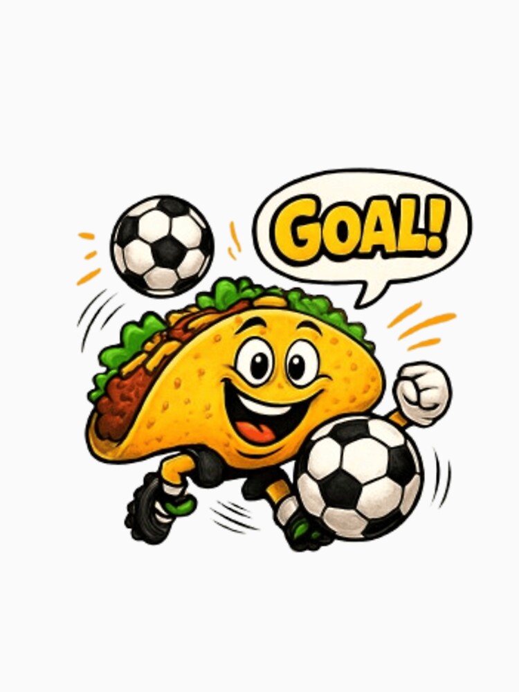 Funny Taco Soccer Goal Sticker by Pixanova
