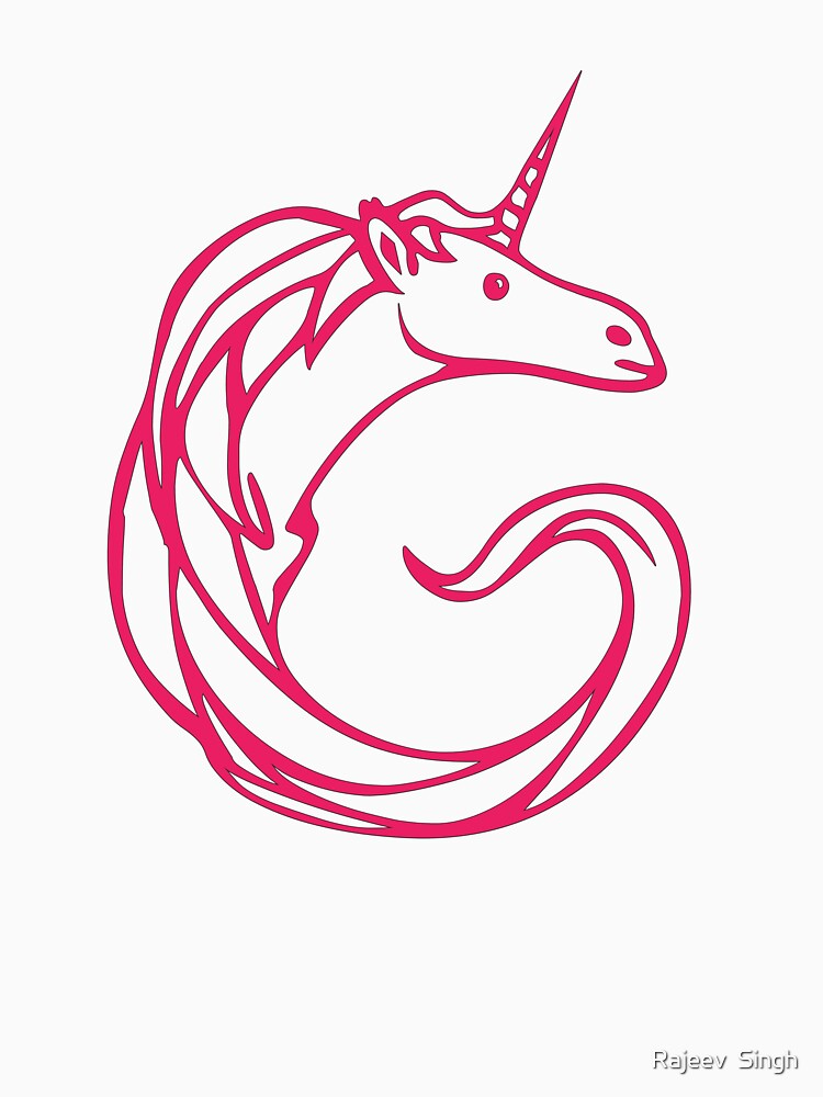 Unicorn Initial Monogram G by Rajeev  Singh