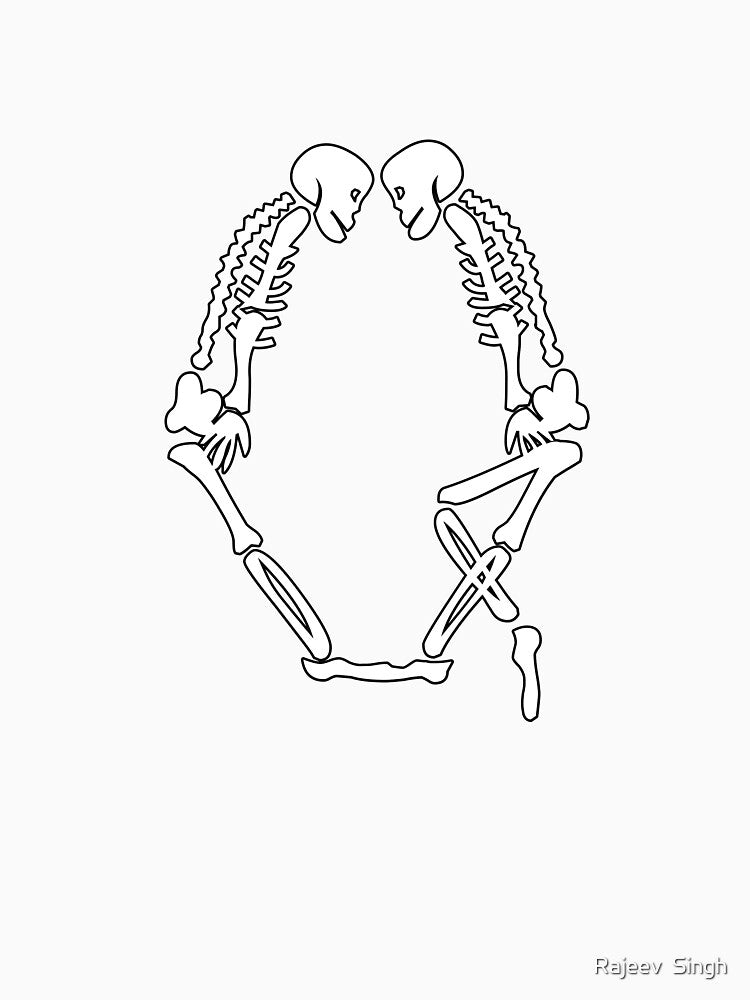 Skulls doing yoga initial monogram Q by Rajeev  Singh
