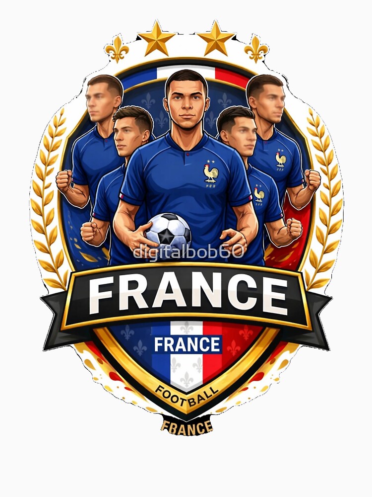 French Football Team Crest- Vintage Style Emblem by digitalbob60
