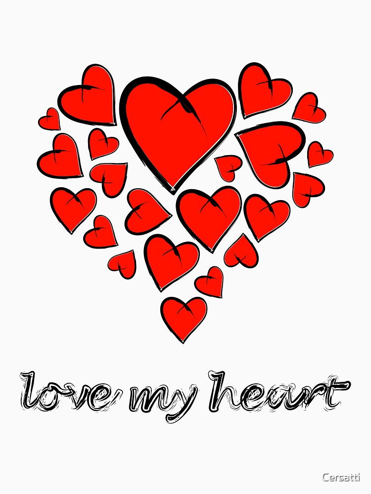 Heartinella - flying hearts with text by Cersatti