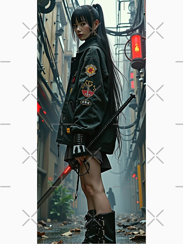 Urban warrior| Cyberpunk Themed Warrior Girl Design by Shamrocx