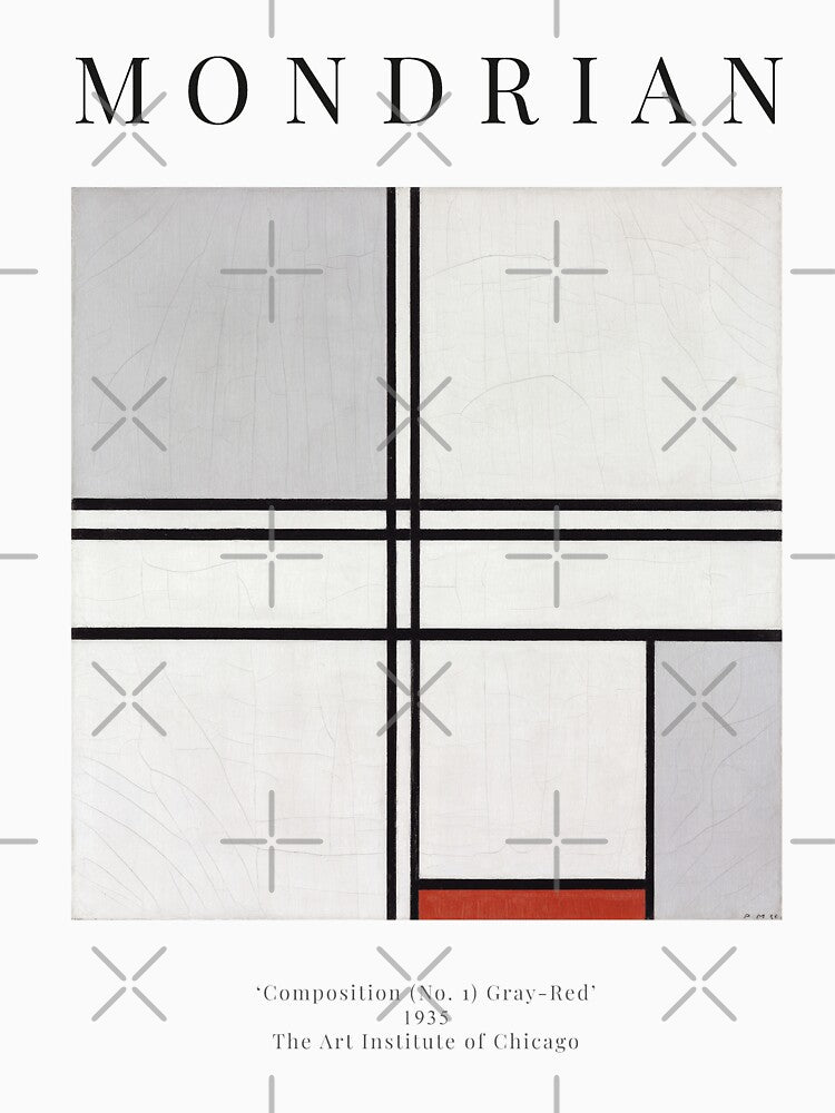 Composition (No. 1) Gray-Red - Piet Mondrian - Exhibition Poster by studiofrivolo