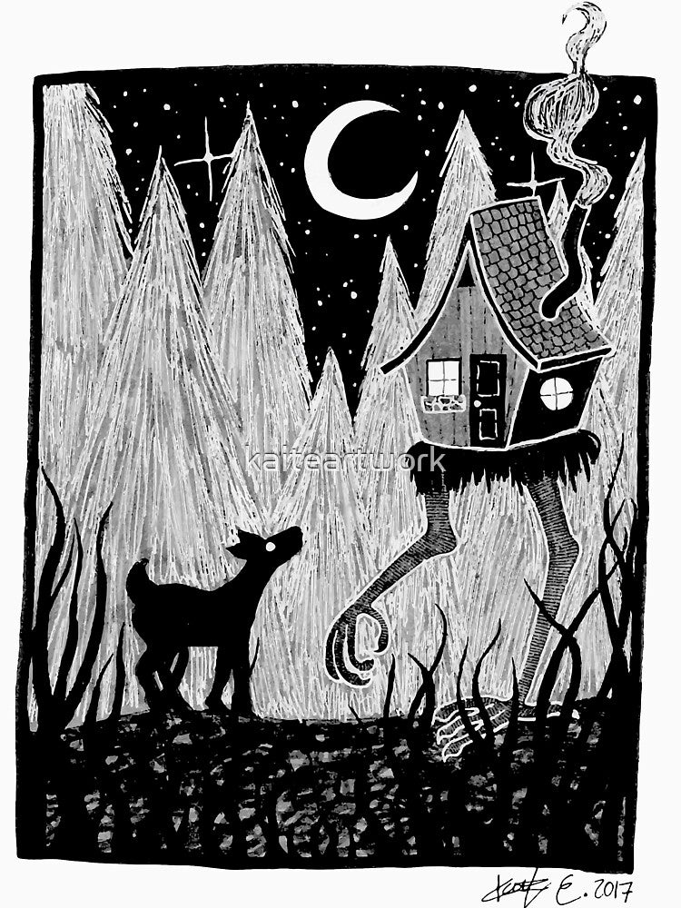 Baba Yaga's House- Inktober2017 by kaiteartwork