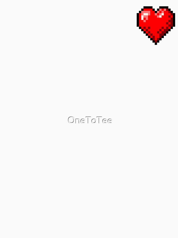 Retro Pixel Art Small Red Pocket Heart by OneToTee