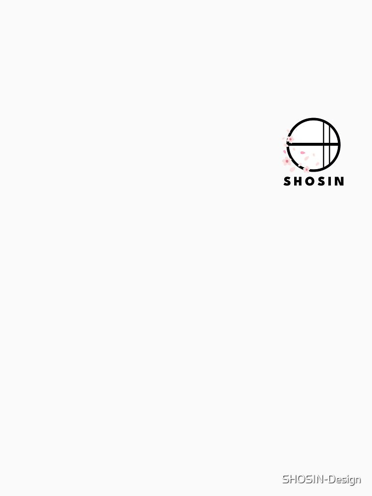 SHOSIN - Zen Enso Shirt Icon with Sakura Petals Graphic T-Shirt by SHOSIN-Design