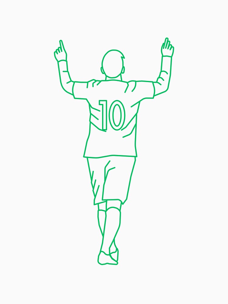 Green Number 10 |Player Celebration by Football Stickers World