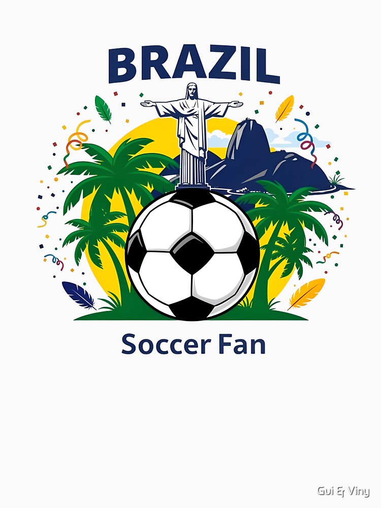 Brazil Soccer Fan T-shirt by Gui & Viny