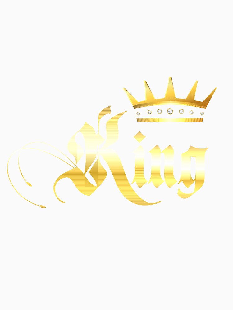 Gold King Crown T-Shirt for Men and Women by AllStarMerch