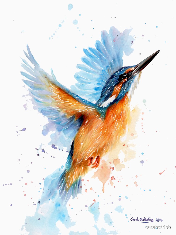 Kingfisher watercolour by sarahstribb