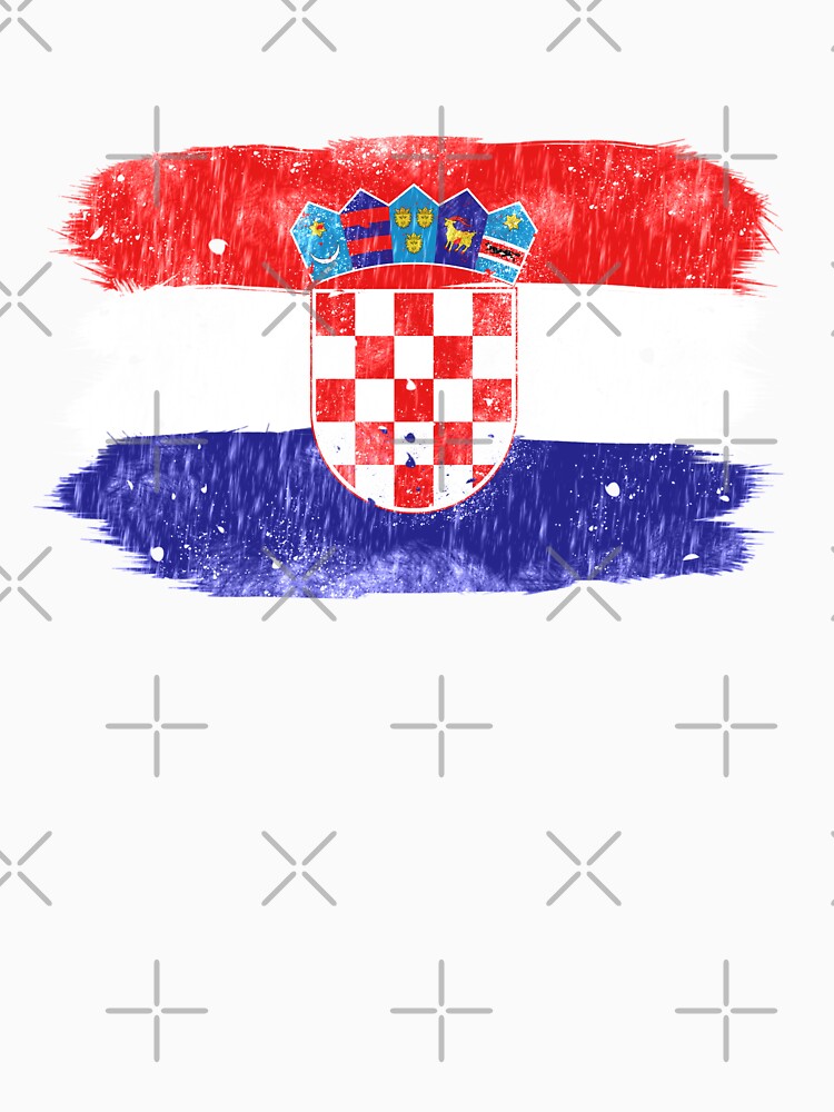 Croatia Hrvatska Flag Distressed Vintage Print by KimTee