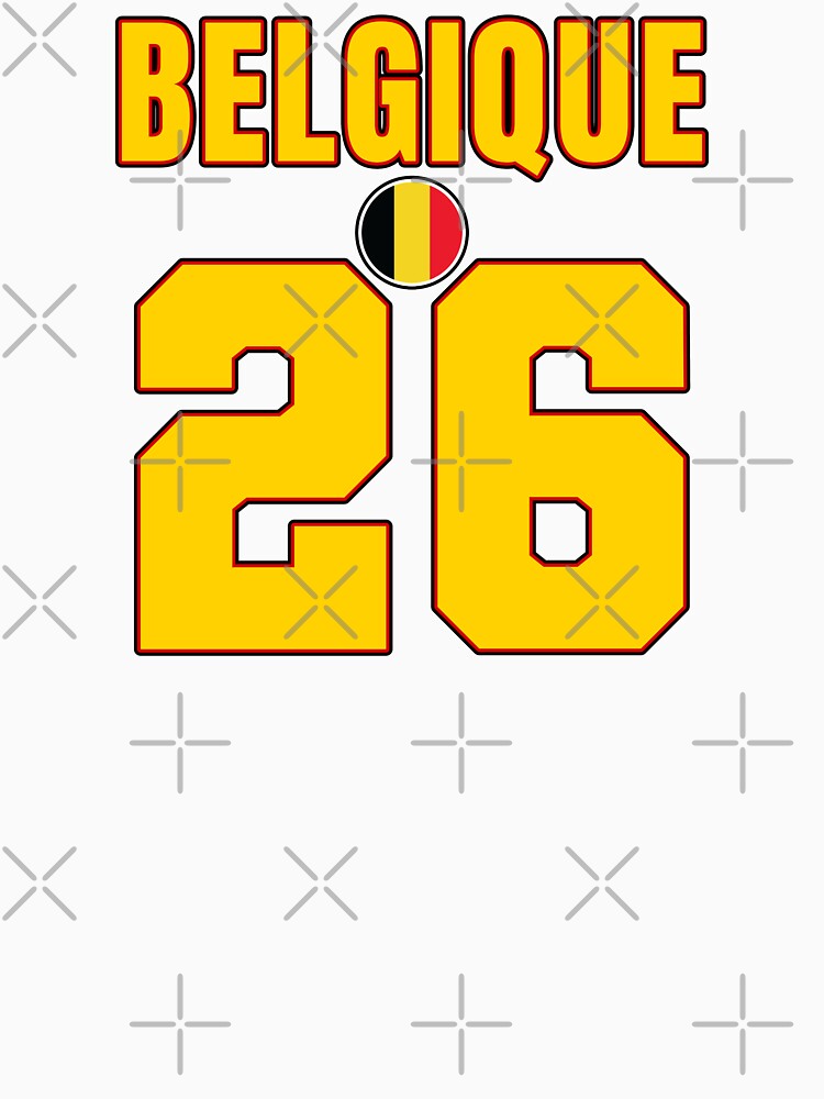 Belgium 26 Football Shirt Style Design – Belgium National Team Apparel by The Hairy Melon