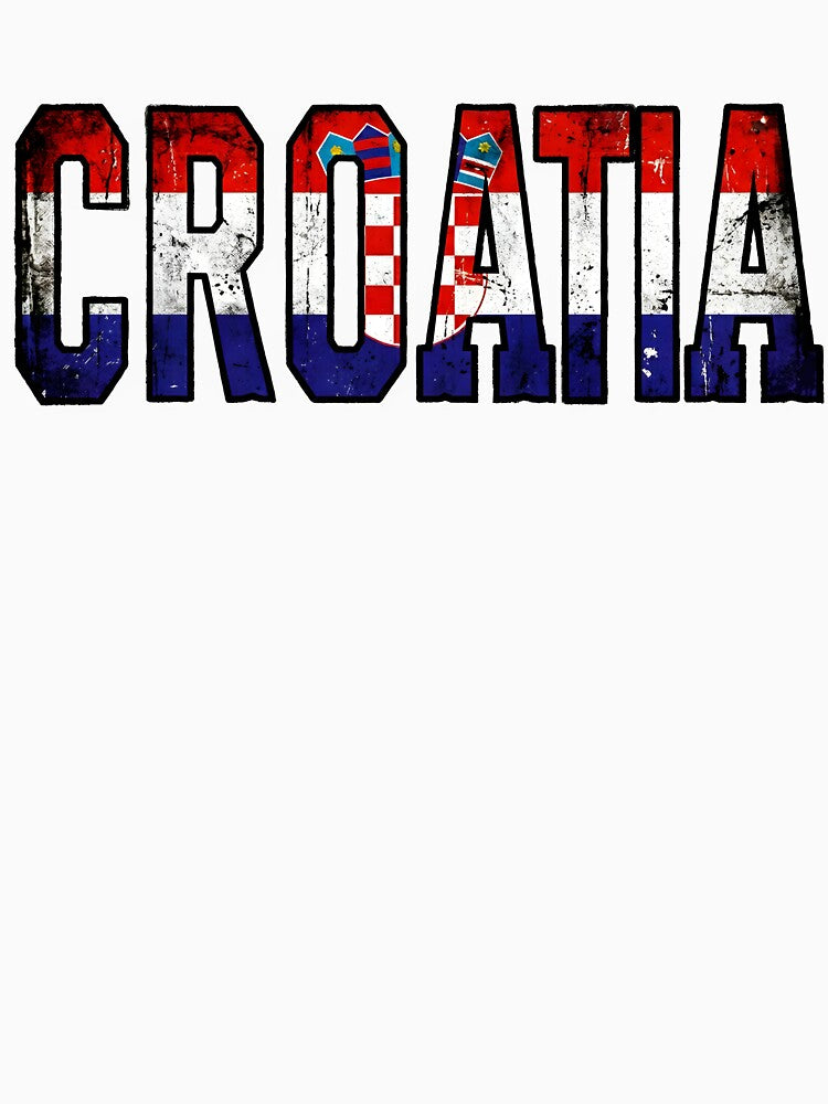 Croatia Flag Distressed Grunge Soccer Fan Gift – World Cup 2026 by Martin's_Design