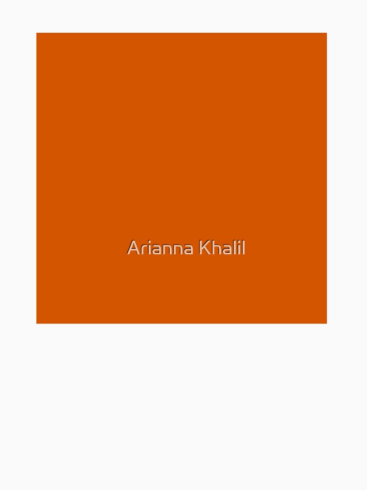 Solid Dark Orange by Arianna Khalil