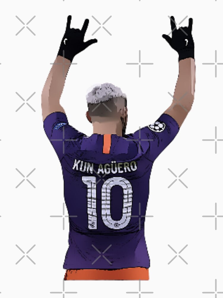 Kun Aguero Goal Celebration Iconic by ijdesigns