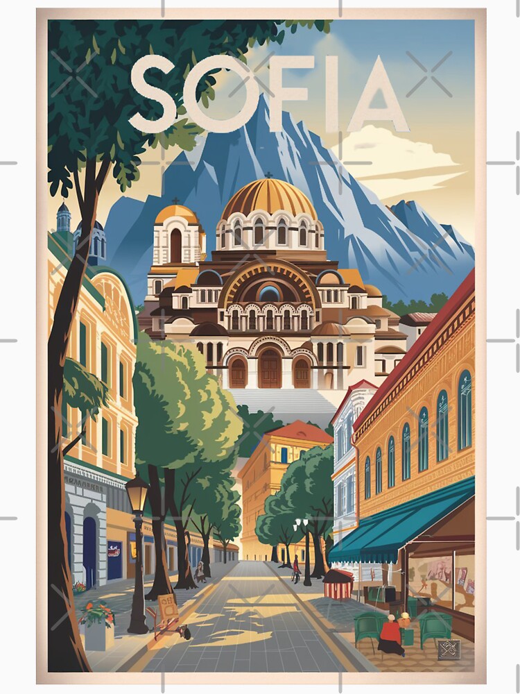 Sofia Vintage Travel Poster by TravelerRat