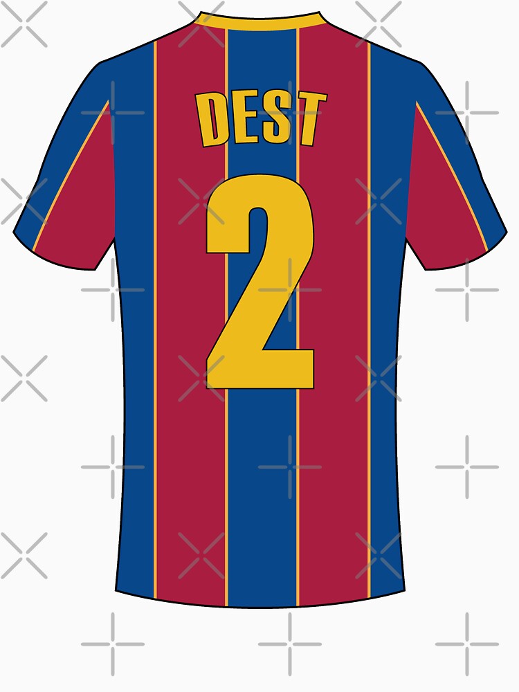 Sergino dest Barcelona football jersey number by Justtrendytees