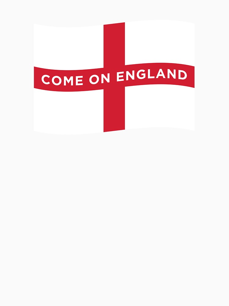 Come On England Wave Flag (On Black) by STUDIO-72