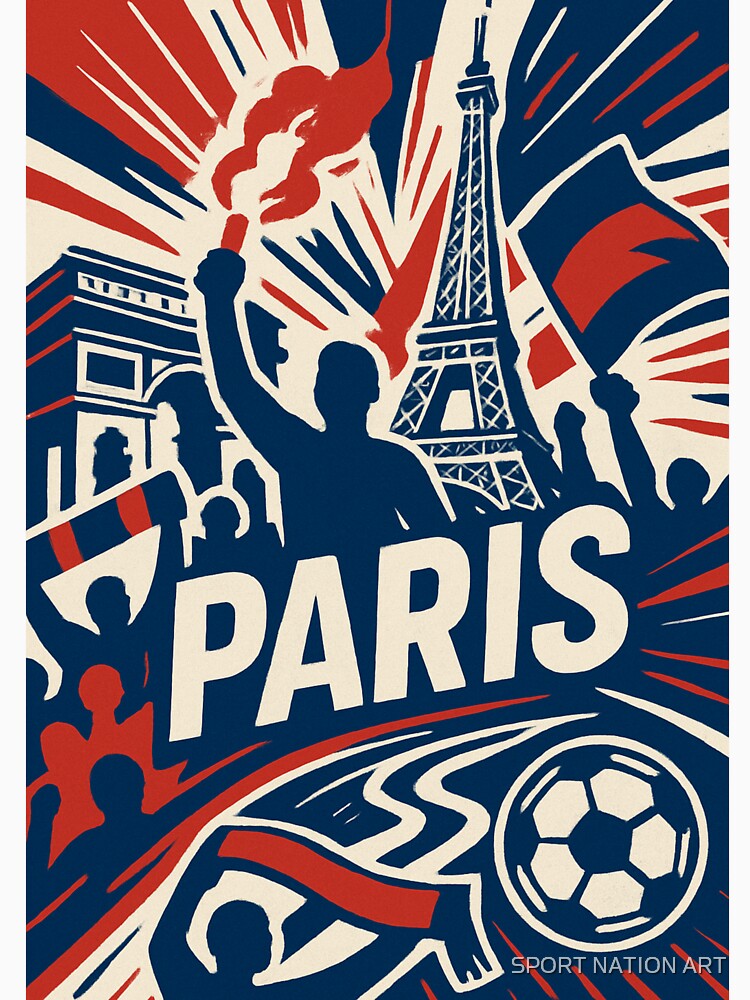 Paris Football Supporters Design by SPORT NATION ART