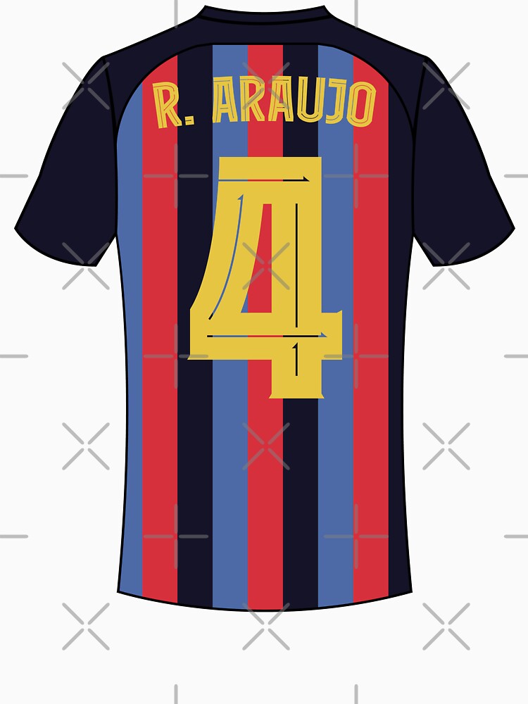 Ronald Araujo Barcelona football jersey number 4 by Justtrendytees