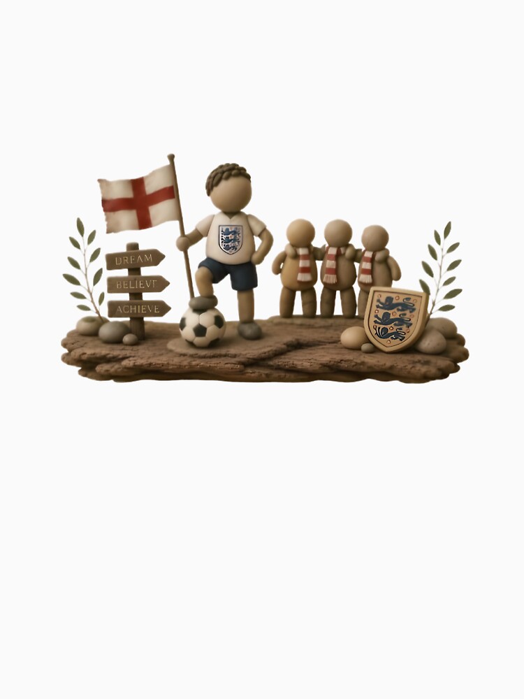 England Football Legacy Pebble Art Shirt | England Soccer Fan Gift | Three Lions Inspired Football Design | English Pride Tee by PebbleMood