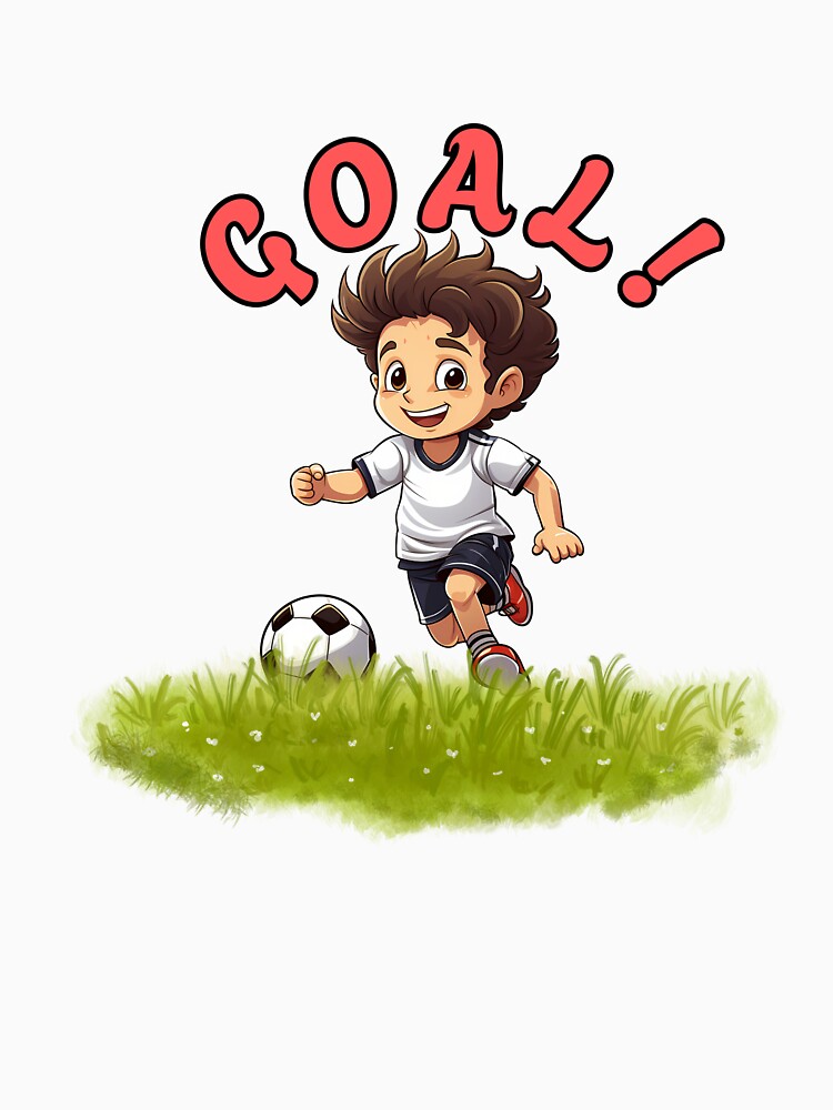 GOAL! Cute Soccer Kid Cartoon – Fun Football Design by LoudVictory