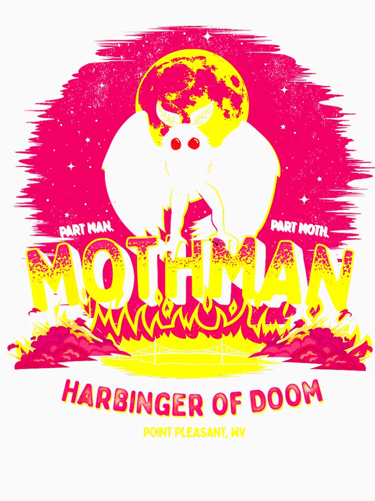 Mothman - Harbinger of Doom! Funny Cute Cryptid Creature Short Sleeve by baabmmanry52