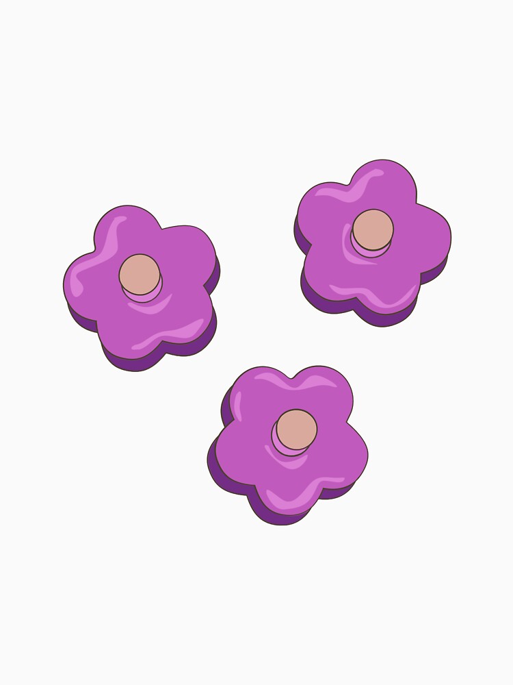 Y2k Purple Flowers by lollydesigned