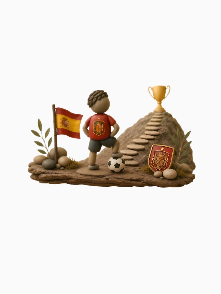 Spain Football Dreams Shirt | Road To Glory Pebble Art Design | Spanish Soccer Fan Gift | Football Passion Tee by PebbleMood