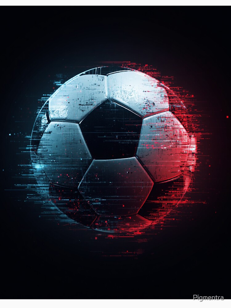 Glitch Soccer Energy – Cyber Football Design by Pigmentra