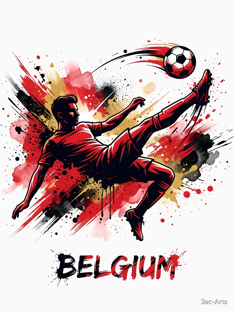 Belgian Football Colors Classic Shirt | Bold Red Soccer Pride Tee | Belgium Fan Gift Idea by 3ac-Arts