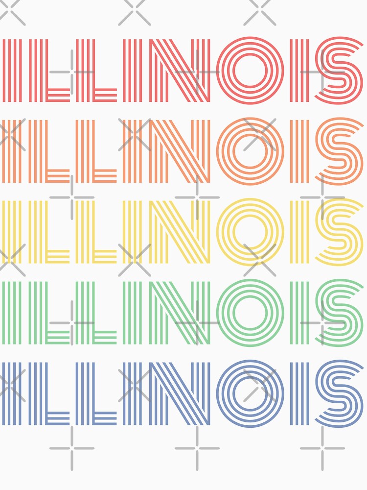 Illinois Retro Vintage Classic Fan Gift by LadySaltwater