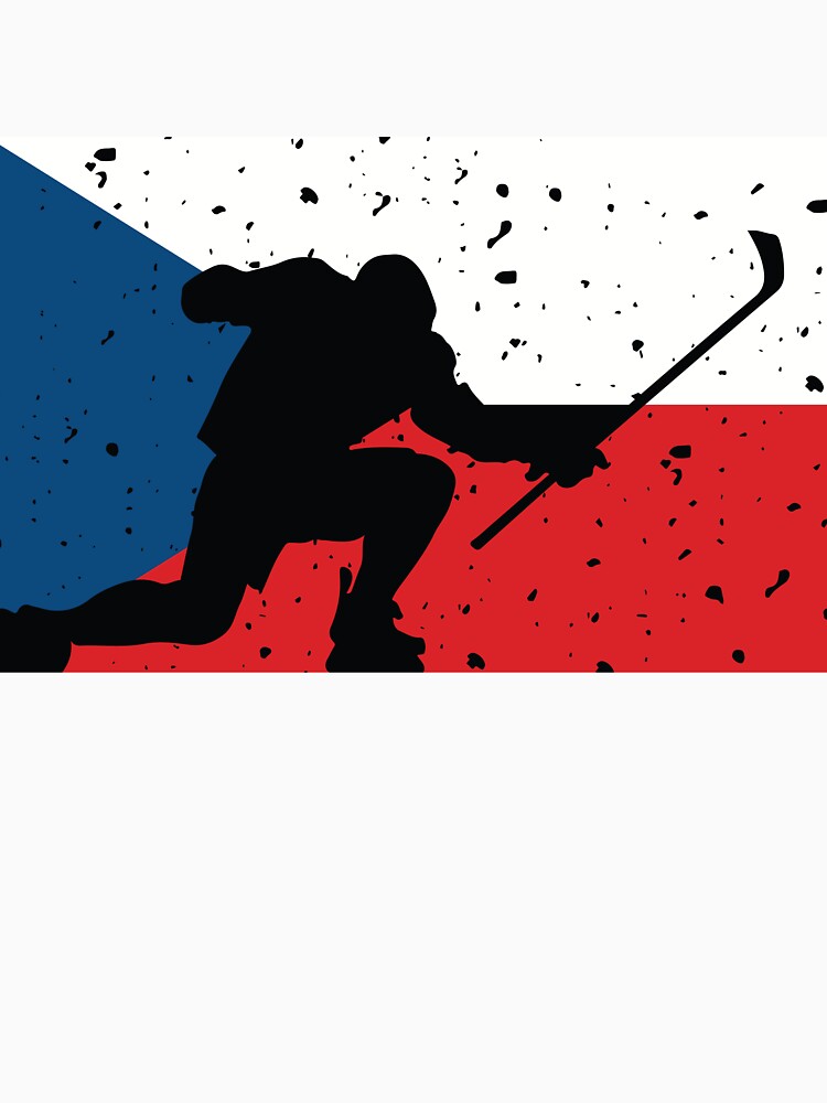 Czech Ice Hockey Silhouette Celebration Distressed by CanvasTee