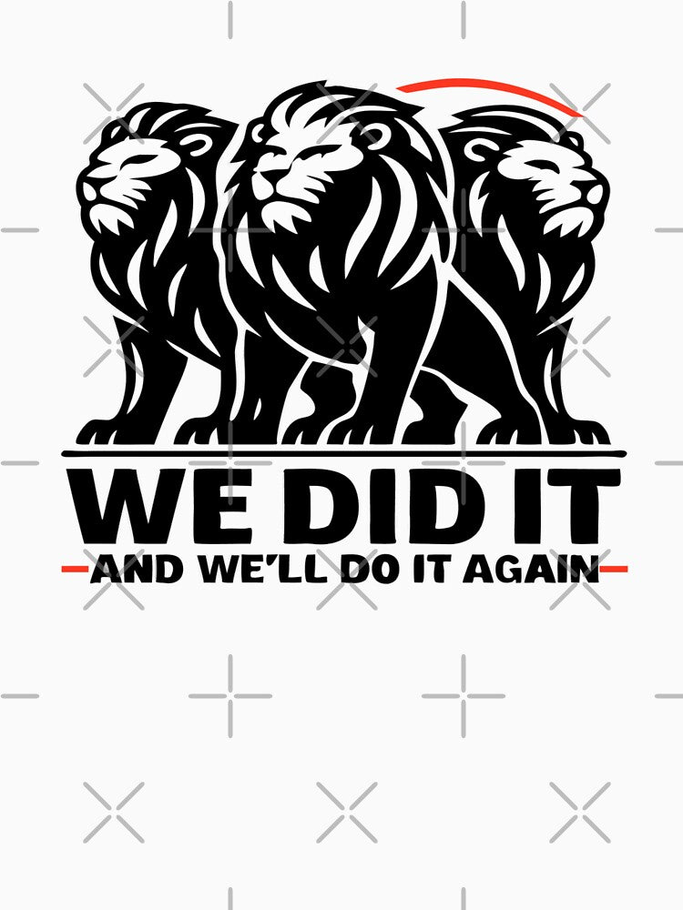 England Three Lions T-Shirt – We Did It And We’ll Do It Again | Football Fan Design by DashBliss