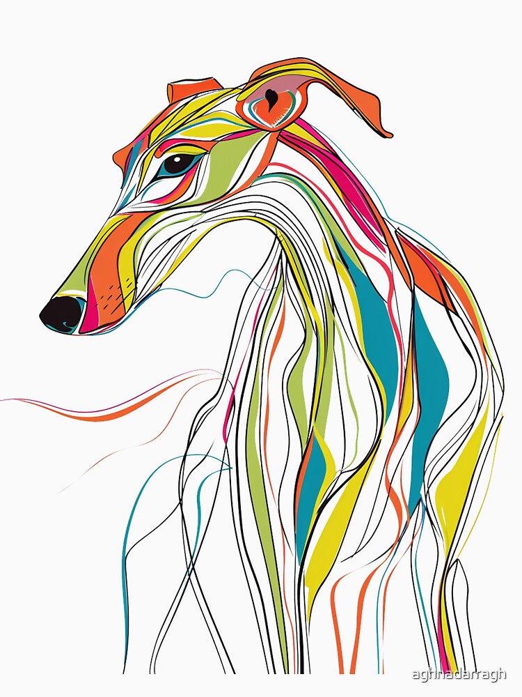 Colorful greyhound by aghnadarragh