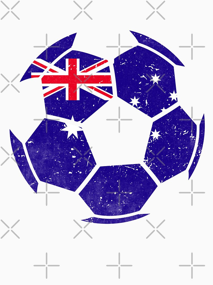 Australia Soccer Ball Flag Jersey Australian Football Fan by EIMgraphic