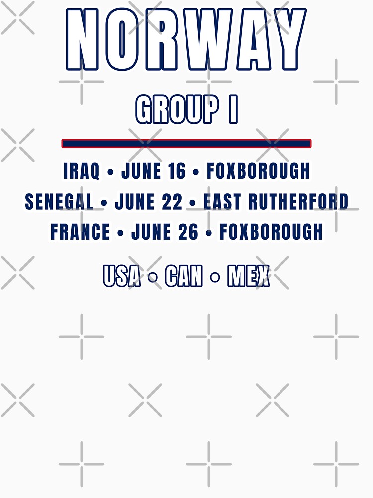 Norway Football Fixtures T-Shirt – Group I Schedule Shirt by The Hairy Melon